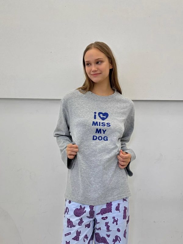 Korean Style Casual Printed Long Sleeve T-Shirt for Pets - Age-Reducing Design, Versatile Pure Cotton for Autumn and Winter