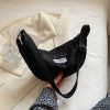 Korean Style Dumpling-Shaped Women's Crossbody Canvas Bag, Retro Niche Design, Versatile Nylon Shoulder Bag