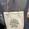 Korean-Style Floral Printed Canvas Tote Bag, Casual Large Capacity Shoulder Bag, Versatile Fashionable Everyday Use
