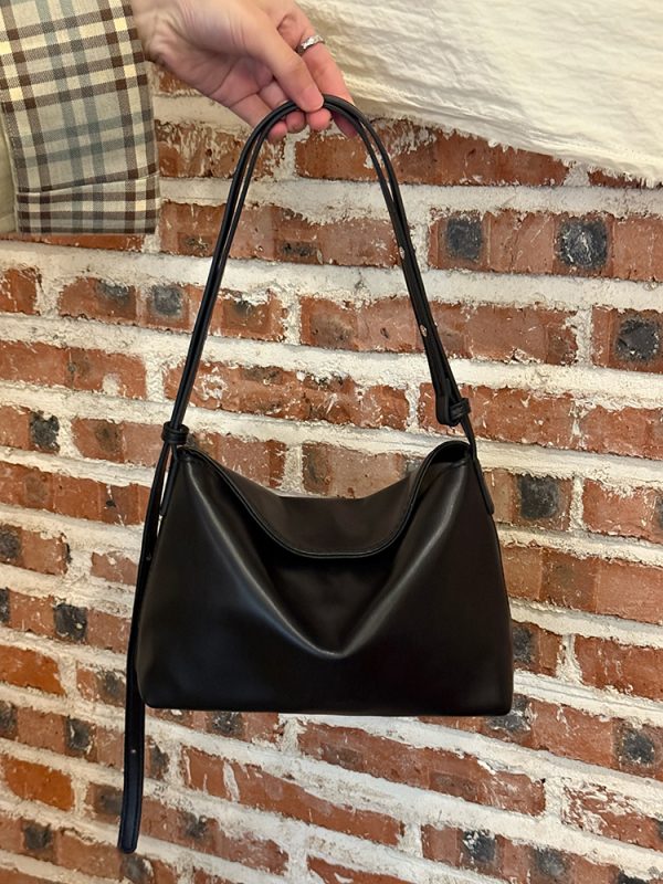 Korean-Style High-End Soft Leather Tote Bag 2025 - Minimalist Shoulder & Crossbody Handbag for Niche Fashion Lovers