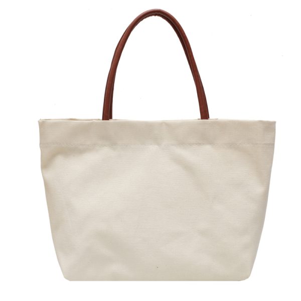 Korean-Style Large Capacity Eco-Friendly Canvas Shoulder Bag - Artistic Handheld Backpack for Women