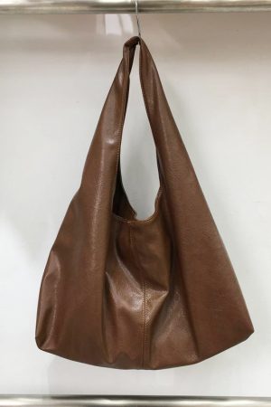 Korean Style Minimalist Large Capacity Tote Bag in High-Quality Silver Oil Wax Leather â€“ Stylish Handheld Shoulder Bag for Everyday Use