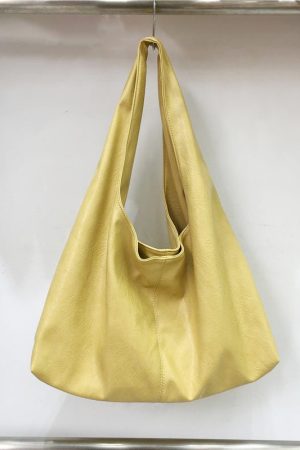 Korean Style Minimalist Large Capacity Tote Bag in High-Quality Silver Oil Wax Leather â€“ Stylish Handheld Shoulder Bag for Everyday Use