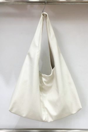 Korean Style Minimalist Large Capacity Tote Bag in High-Quality Silver Oil Wax Leather â€“ Stylish Handheld Shoulder Bag for Everyday Use