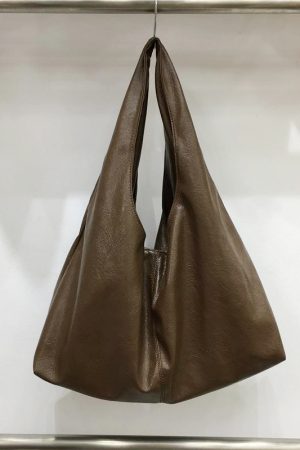 Korean Style Minimalist Large Capacity Tote Bag in High-Quality Silver Oil Wax Leather â€“ Stylish Handheld Shoulder Bag for Everyday Use