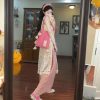 Korean-Style Multi-Color Tassel Shoulder Bag - Unique Artistic Striped Underarm Canvas Bag for Casual Outfits