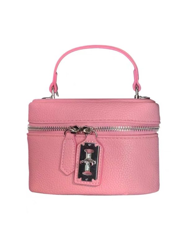 Korean-Style Small Crossbody Bag with Chain Handle, Box Design, Lock Closure, Versatile Shoulder Bag, Chic Square Purse