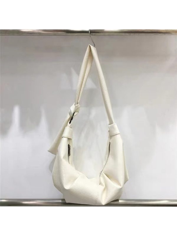 Korean Style Vintage Soft Leather Dumpling Bag - Large Capacity Casual Crossbody Shoulder Bag for Everyday Use