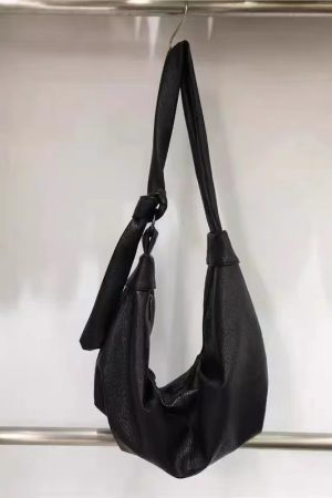 Korean Style Vintage Soft Leather Dumpling Bag - Large Capacity Casual Crossbody Shoulder Bag for Everyday Use