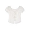 Lace Edge Tie Short-Sleeve Shirt for Women, Sweet Wind Summer Top, Exquisite Blouse, Stylish Summer Fashion, Y2K Inspired