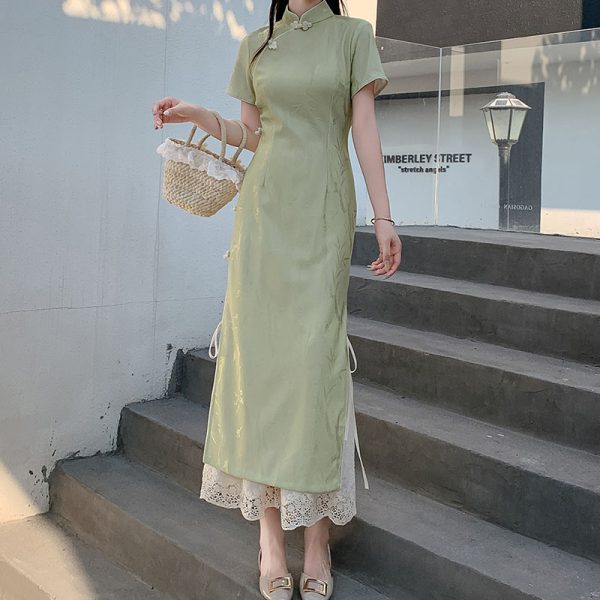 Lace Leggings with Anti-Exposure Lining, Cotton-Linen Wide-Leg Pants for Women, Layered Style for Hanfu and Qipao, Trendy Fashion Essential