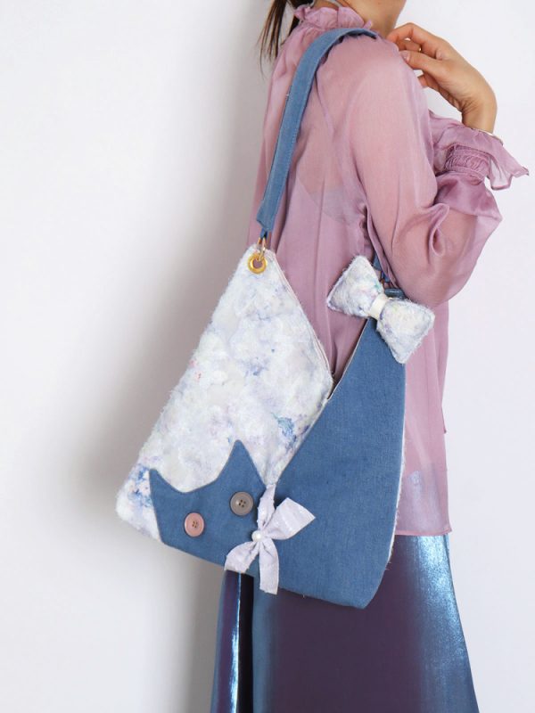 Large Capacity Cowboy Cat Underarm Crossbody Hobo Bag for Women - 2025 Spring/Summer Collection