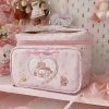 Large Capacity Cute Animal Print Cosmetic Bag - 2024 Storage Handbag for Makeup & Essentials, Trendy Square Design
