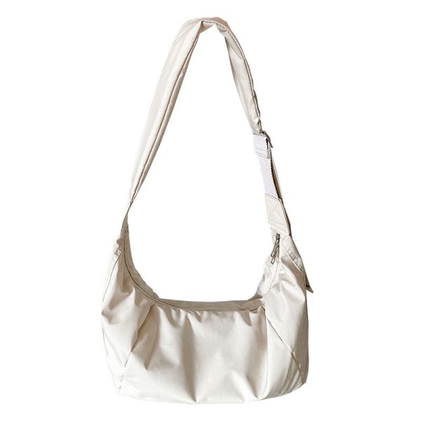 Large Capacity Dumpling Crossbody Bag for Women - 2024 Autumn Winter Down Cotton, Simple & Versatile Shoulder Bag