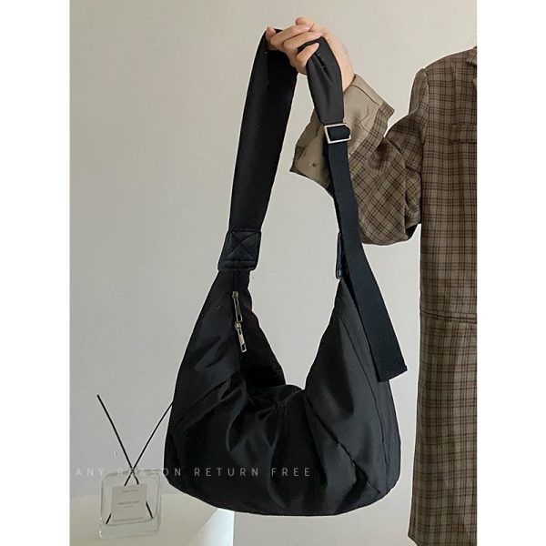Large Capacity Dumpling Crossbody Bag for Women - 2024 Autumn Winter Down Cotton, Simple & Versatile Shoulder Bag