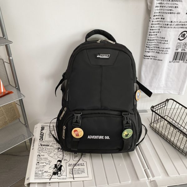 Large Capacity French Sports Backpack, Double Shoulder Student Bag, Travel Computer Bag for School and Classes