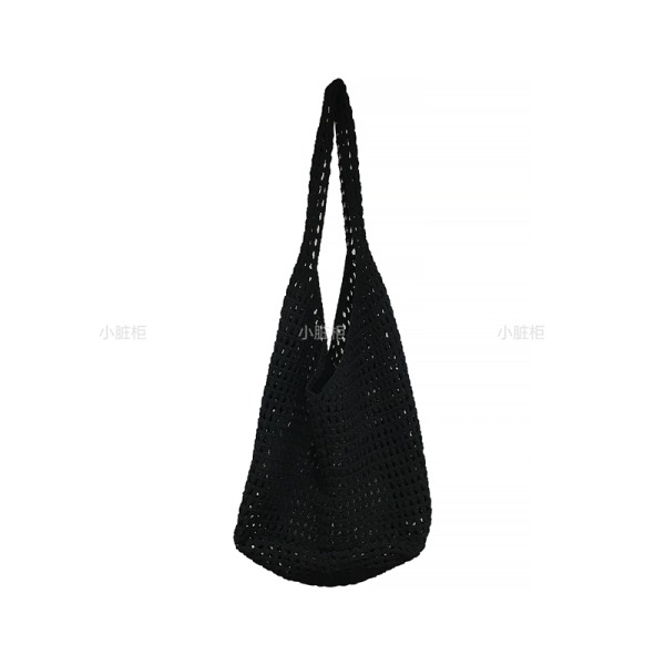 Large Capacity Hollow Mesh Net Tote Bag - Fashionable Knitted Woven Shoulder Bag for Summer, Lazy Style, Trendy Ins Aesthetic