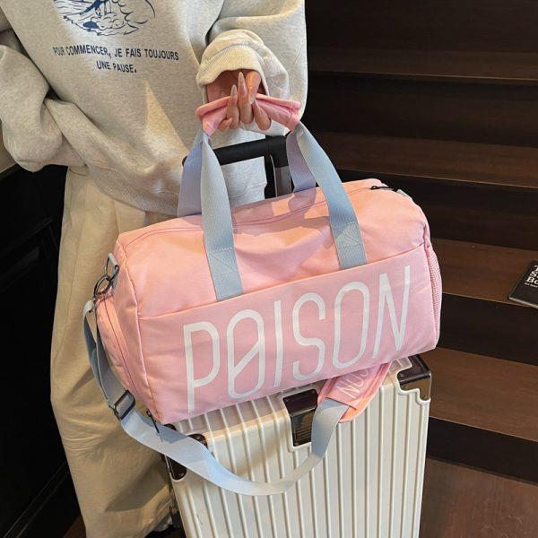 Large Capacity Lightweight Women's Travel Bag - Sports Fitness Bag with Dry Wet Separation for Swimming & Handheld Storage