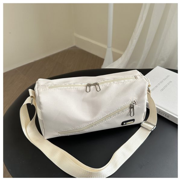 Large Capacity Nylon Women's Crossbody Bag with Wide Shoulder Strap - Trendy High-End Toast Pillow Style 2025