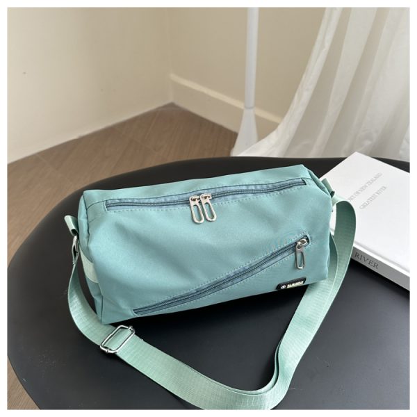 Large Capacity Nylon Women's Crossbody Bag with Wide Shoulder Strap - Trendy High-End Toast Pillow Style 2025