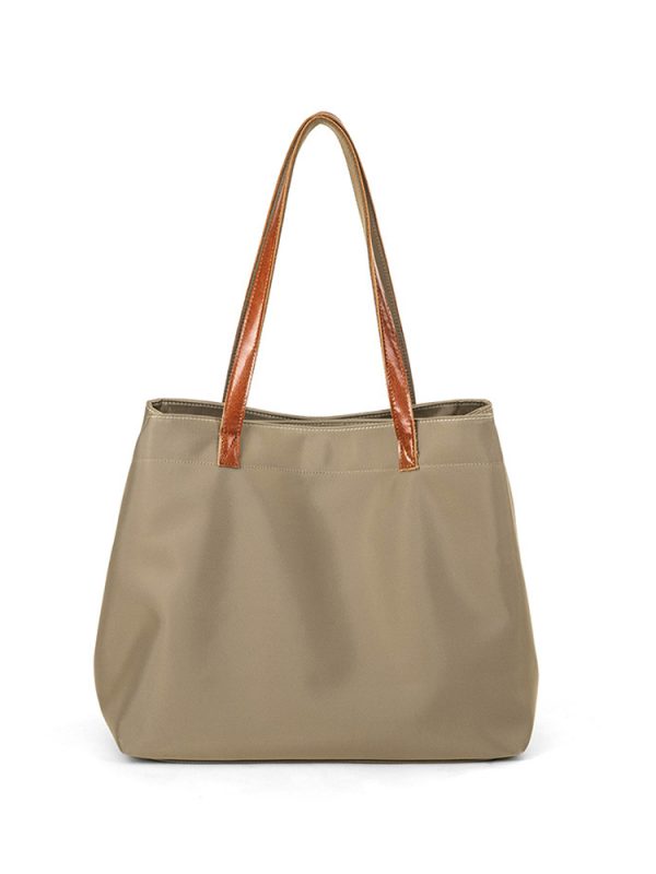Large Capacity Solid Color Oxford Cloth Tote Bag for Women - Versatile Shoulder Bag for Commuting & Everyday Use