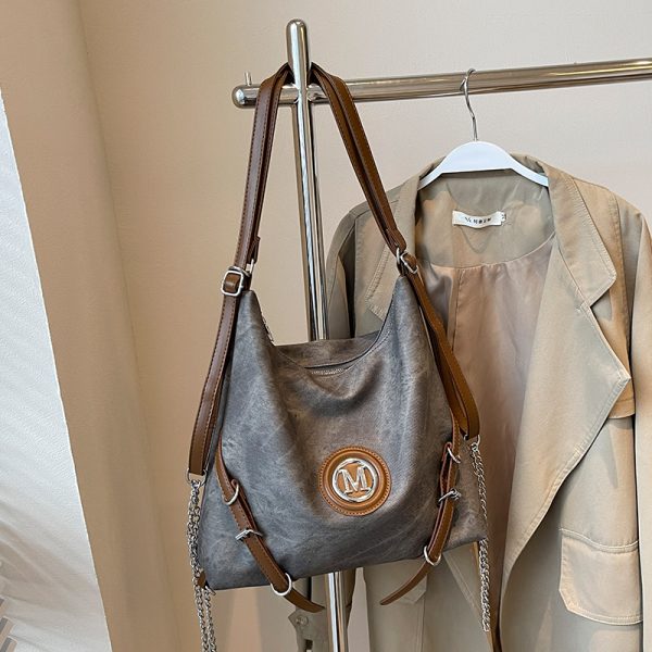 Large Capacity Three-in-One Women's Crossbody Bag - Stylish Shoulder Tote & Backpack for Spring 2025