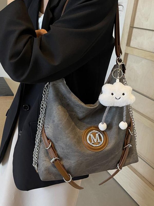 Large Capacity Three-in-One Women's Crossbody Bag - Stylish Shoulder Tote & Backpack for Spring 2025