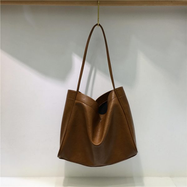 Large Capacity Tote Bag for Women - Korean Style Lazy Chic Design, 2023 New Fashion Shoulder Bag, Niche Aesthetic