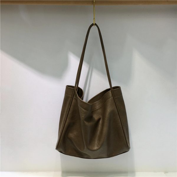 Large Capacity Tote Bag for Women - Korean Style Lazy Chic Design, 2023 New Fashion Shoulder Bag, Niche Aesthetic