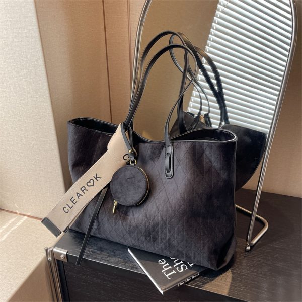 Large Capacity Vintage Casual Tote Bag for Work and Commuting - Versatile Shoulder Bag 2025 Style