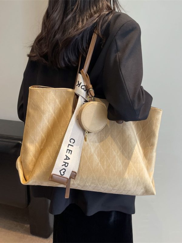 Large Capacity Vintage Casual Tote Bag for Work and Commuting - Versatile Shoulder Bag 2025 Style