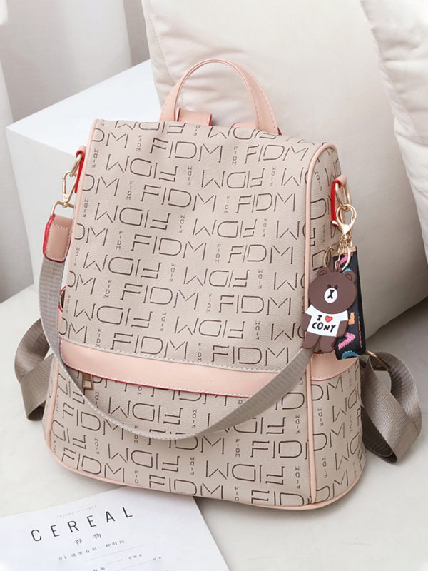 Large Capacity Women's Backpack - Fashionable Commuting Bag, Double Shoulder Design, European and American Style, Ideal for Moms