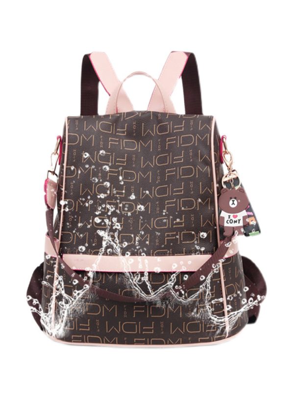 Large Capacity Women's Backpack - Fashionable Commuting Bag, Double Shoulder Design, European and American Style, Ideal for Moms