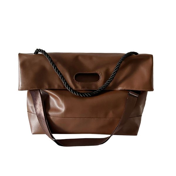 Large-Capacity Women's Briefcase Tote Bag 2024 - Stylish Commuter Shoulder Crossbody Bag for Students and Early Classes