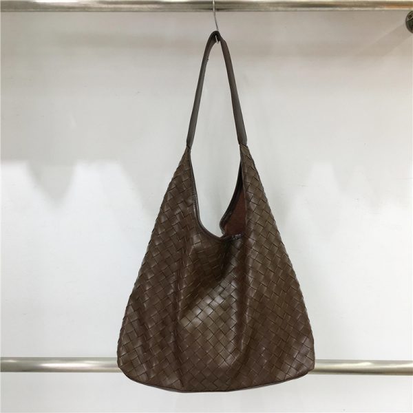 Large Capacity Women's Canvas Woven Underarm Tote Bag - Casual Versatile Style for 2024, Perfect for Daily Use