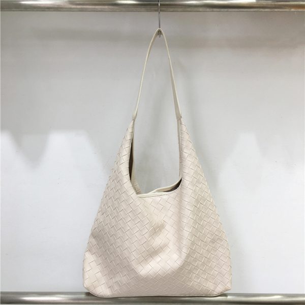 Large Capacity Women's Canvas Woven Underarm Tote Bag - Casual Versatile Style for 2024, Perfect for Daily Use