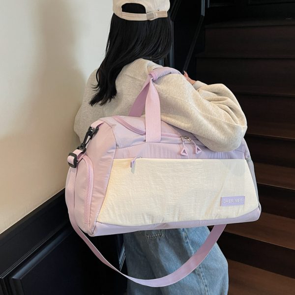 Large Capacity Women's Carry-On Travel Bag - Lightweight Handbag for Short-Distance Trips, Sports, and Luggage Organization