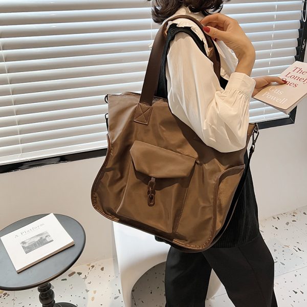 Large-Capacity Women's Shoulder Bag - Versatile Minimalist Tote & Crossbody for Students and Commuters - Chic Everyday Style