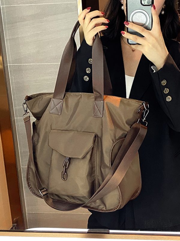 Large-Capacity Women's Shoulder Bag - Versatile Minimalist Tote & Crossbody for Students and Commuters - Chic Everyday Style