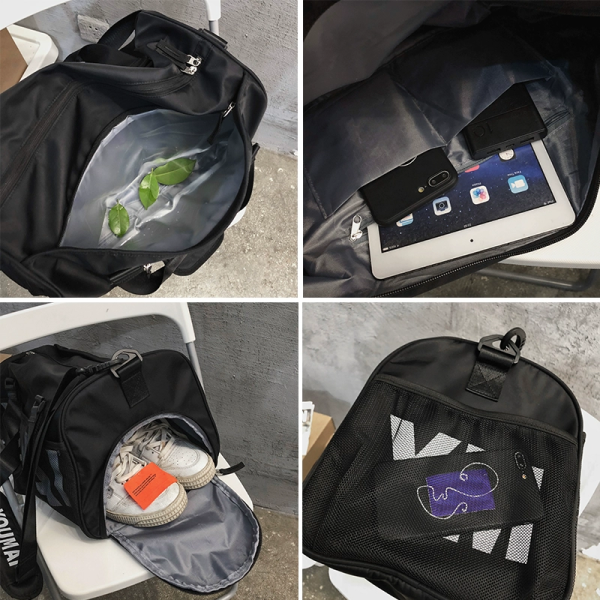Large Capacity Women's Travel Tote Bag with Dry Wet Separation for Sports, Fitness, and Short Trips