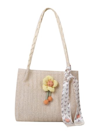 Large-Capacity Woven Straw Shoulder Bag for Women â€“ 2025 Summer Versatile Beach Crossbody Tote