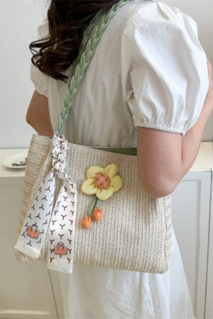 Large-Capacity Woven Straw Shoulder Bag for Women â€“ 2025 Summer Versatile Beach Crossbody Tote