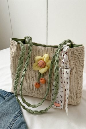 Large-Capacity Woven Straw Shoulder Bag for Women â€“ 2025 Summer Versatile Beach Crossbody Tote