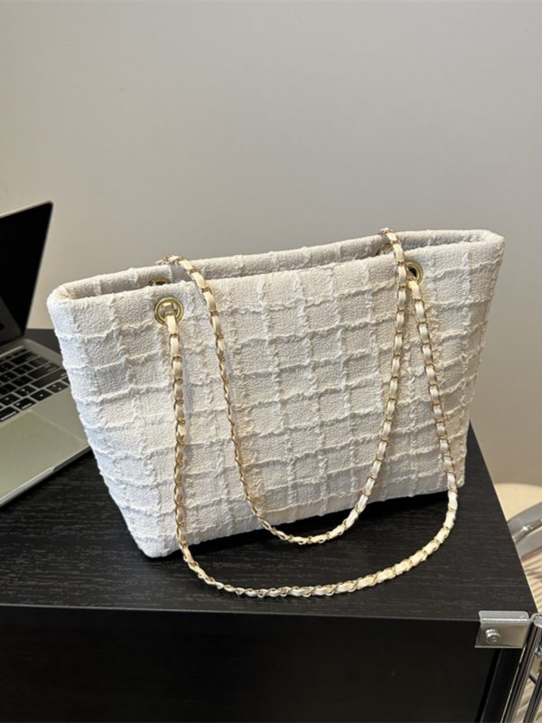 Large Textured Retro Handbag for Women - Trendy 2025 Korean Style Shoulder Tote Bag with High Capacity