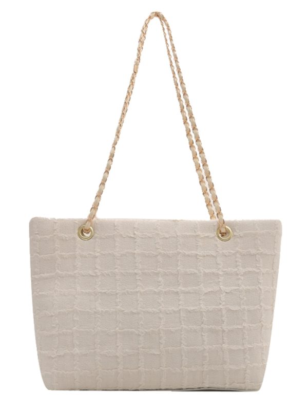 Large Textured Retro Handbag for Women - Trendy 2025 Korean Style Shoulder Tote Bag with High Capacity