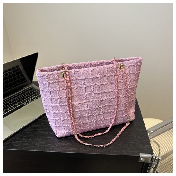 Large Textured Retro Handbag for Women - Trendy 2025 Korean Style Shoulder Tote Bag with High Capacity