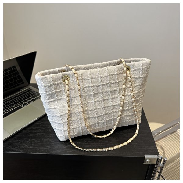 Large Textured Retro Handbag for Women - Trendy 2025 Korean Style Shoulder Tote Bag with High Capacity