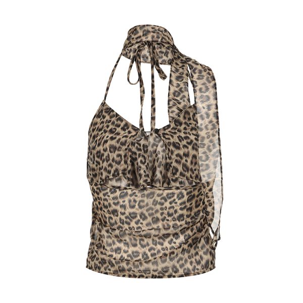 Leopard Print Mesh Skirt - Vintage Prairie Style Women's Straight Skirt, Niche Half Skirt, Boho Chic Fashion, 90s Inspired