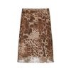 Leopard Print Mesh Skirt - Vintage Prairie Style Women's Straight Skirt, Niche Half Skirt, Boho Chic Fashion, 90s Inspired