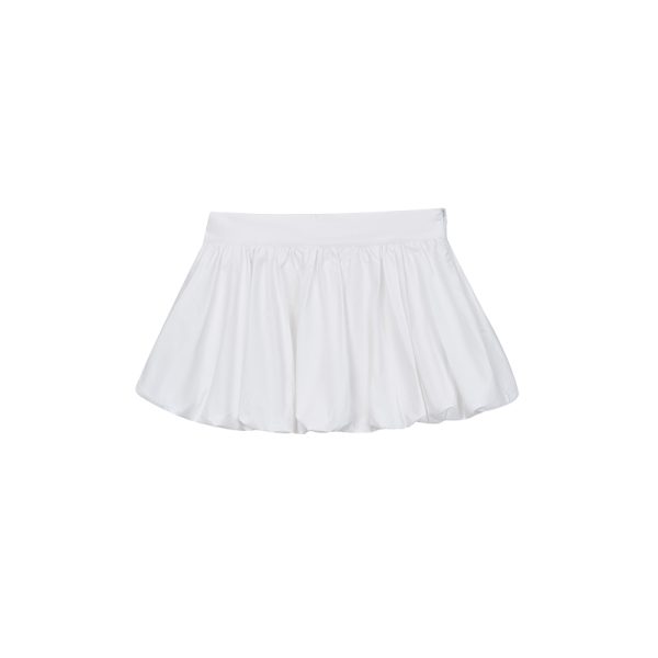 Light Blue Striped Floral Puff Skirt - Spring Collection Girl-Style Ballet Cake Skirt for a 90s Y2K Look
